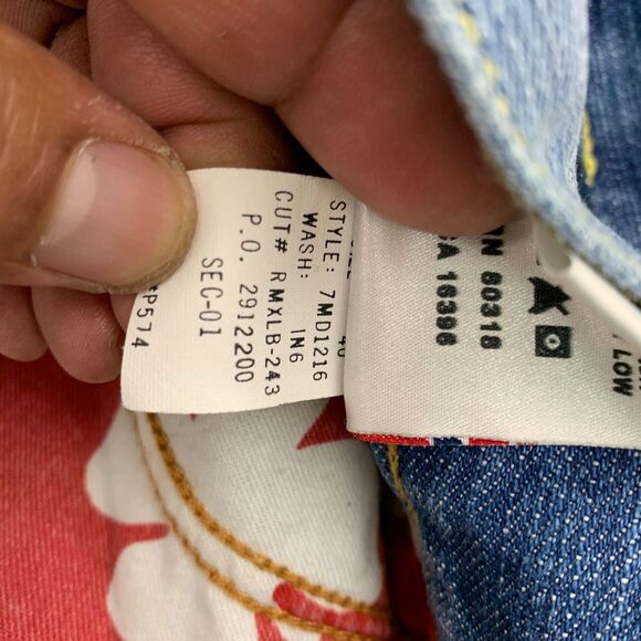 Lucky Brand Jeans Mens Size 38x30 (actual) Short Straight Leg Cotton Distressed - Picture 14 of 16